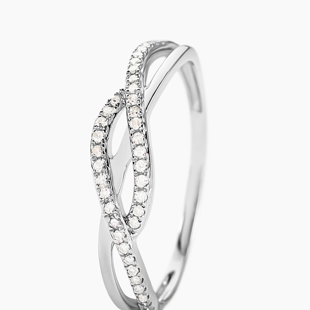 Bague Ursulla Or Blanc Diamant - Bagues avec pierre Femme | Histoire d&rsquo;Or