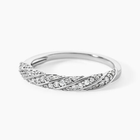 Bague Argent Blanc Clayton Oxydes De Zirconium - Bagues avec pierre Femme | Histoire d&rsquo;Or