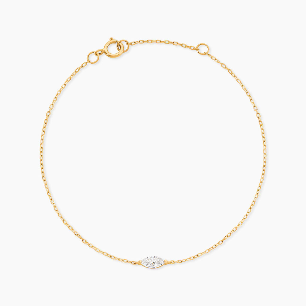 Bracelet Herk Or Jaune Oxyde De Zirconium - F&ecirc;te des m&egrave;res Femme | Histoire d&rsquo;Or