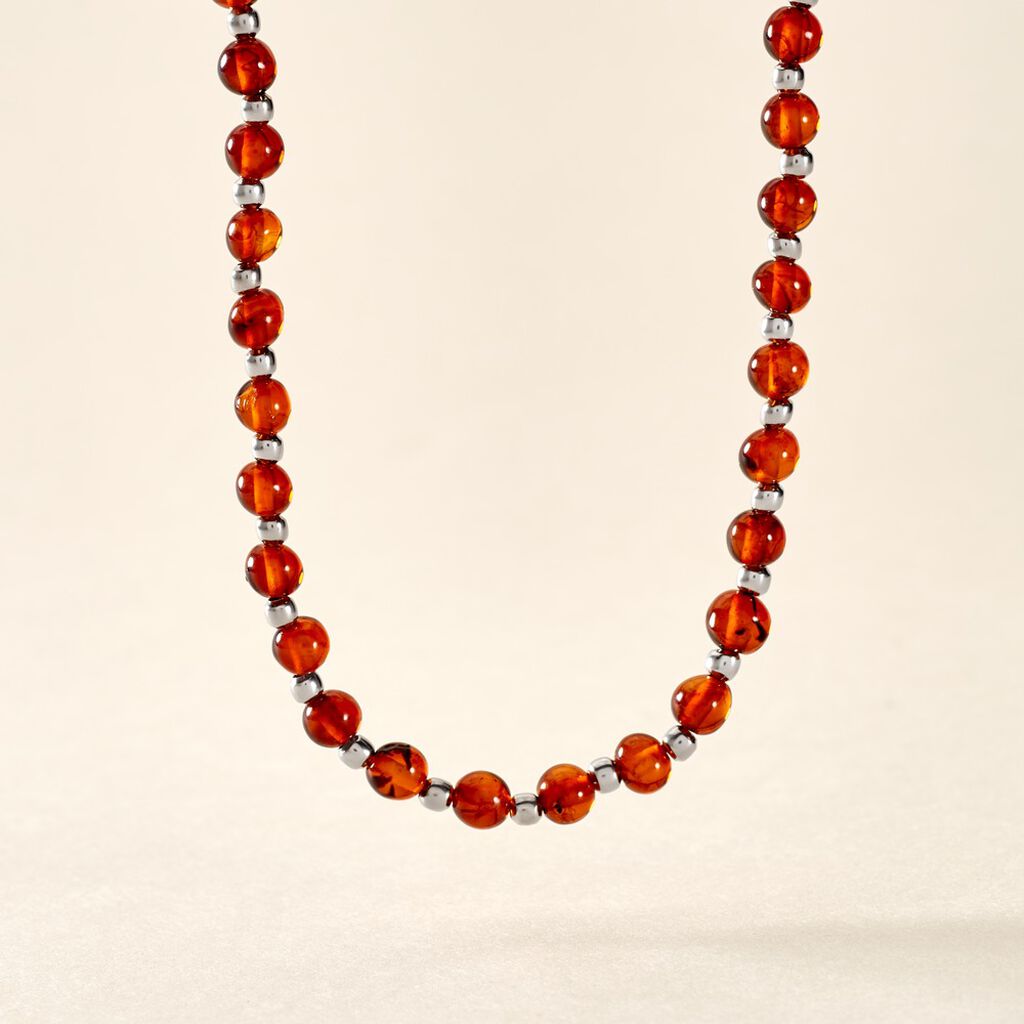 Collier Costin Argent Ambre - Colliers Femme | Histoire d&rsquo;Or