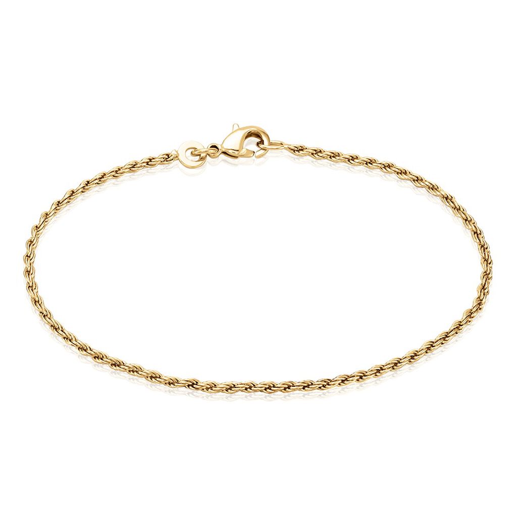 Bracelet Azelys Maille Corde Plaqu&eacute; Or Jaune - Bracelets cha&icirc;ne Femme | Histoire d&rsquo;Or