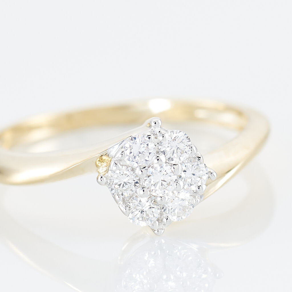 Bague Solitaire Lysia Or Jaune Diamant - Bagues solitaires Femme | Histoire d&rsquo;Or