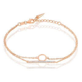 Bracelet Thyla Argent Rose Oxyde De Zirconium - Bracelets fantaisie Femme | Histoire d’Or