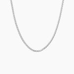 Cha&icirc;ne Capucin Or Blanc Maille Marine Plate - Chaines Femme | Histoire d&rsquo;Or