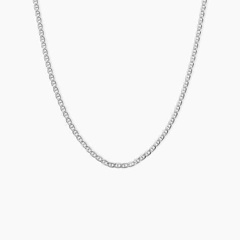 Cha&icirc;ne Capucin Or Blanc Maille Marine Plate - Chaines Femme | Histoire d&rsquo;Or