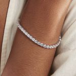 Bracelet Tennis Argent Blanc Oxyde De Zirconium - Bracelets Femme | Histoire d&rsquo;Or