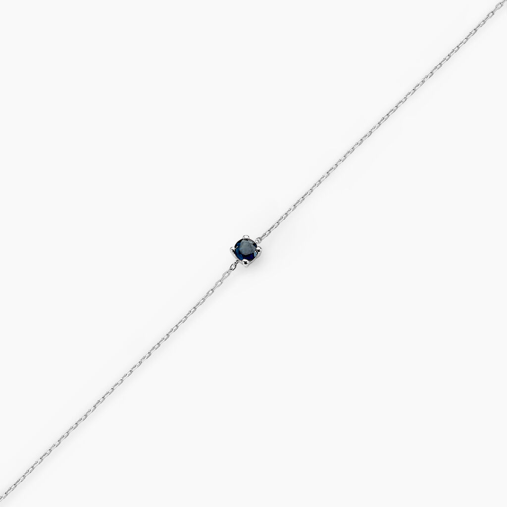 Bracelet Or Blanc Onora Saphir - Bracelets Femme | Histoire d&rsquo;Or