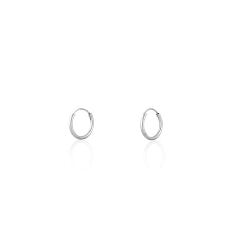 Créoles Najete Argent Blanc - Boucles d'oreilles créoles Femme | Histoire d’Or