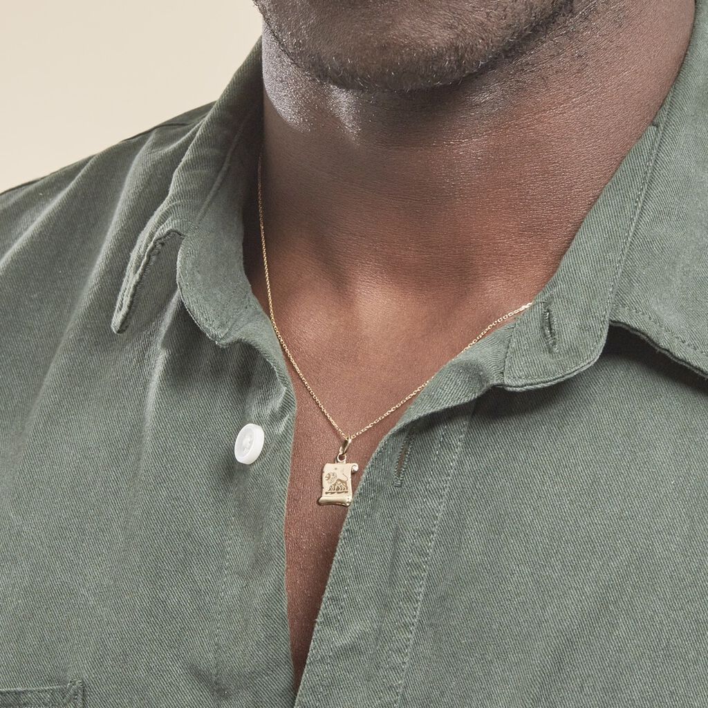 Pendentif Lamie Zodiaque Parchemin Or Jaune - Pendentifs Zodiaque Famille | Histoire d’Or