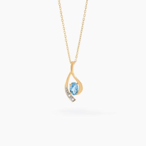 Collier Or Jaune Sagesse Topaze Oxydes De Zirconium - Colliers Femme | Histoire d&rsquo;Or