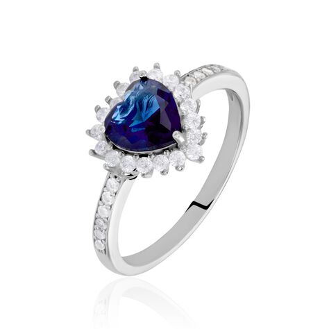 Bague Sphinx Argent Blanc Pierre Et Oxyde De Zirconium - Bagues solitaires Femme | Histoire d’Or
