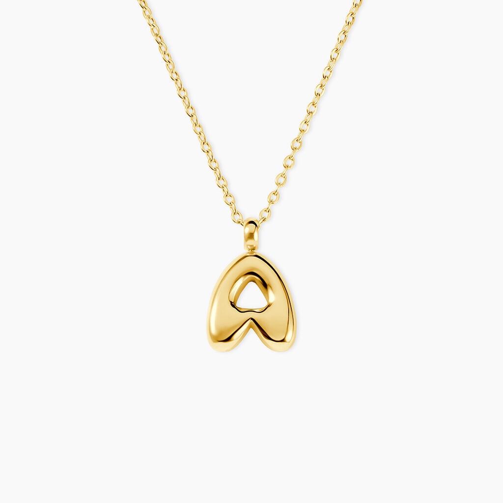 Collier Feliciane Acier Dor&eacute; - Cadeaux de naissance Femme | Histoire d&rsquo;Or