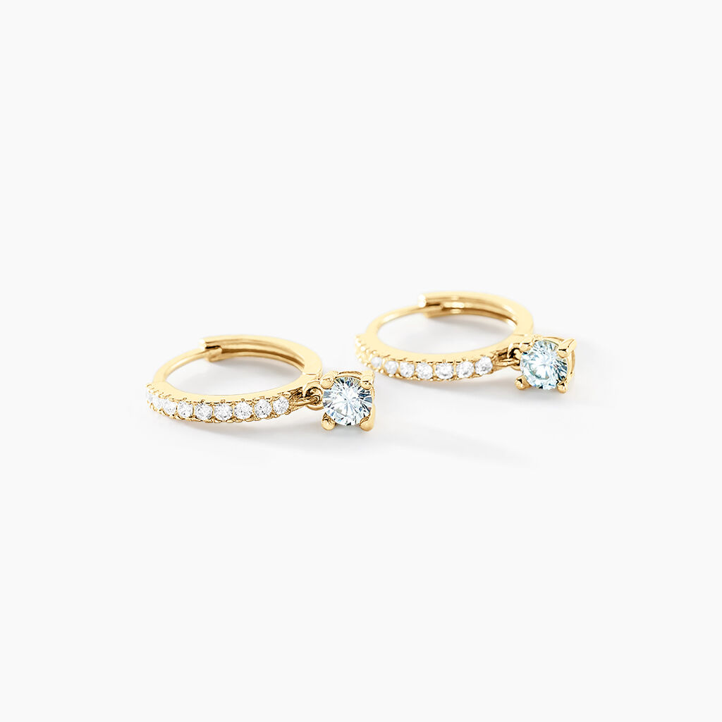 Créoles Grazyna Or Jaune Topaze Oxyde De Zirconium - Boucles d'oreilles créoles Femme | Histoire d’Or