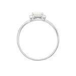 Bague Solitaire Accompagnž Or Blanc Addy Oxyde De Zirconium - Bagues solitaires Femme | Histoire d&rsquo;Or