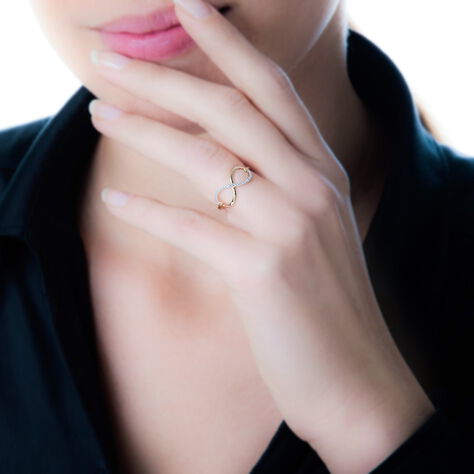 Bague Anais Or Rose Diamant - Bagues avec pierre Femme | Histoire d’Or