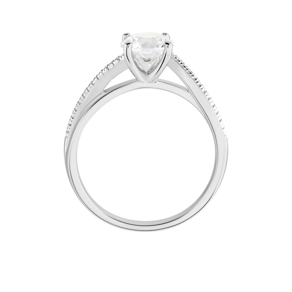 Bague Solitaire Maellyne Argent Blanc Oxyde De Zirconium - Bagues solitaires Femme | Histoire d&rsquo;Or