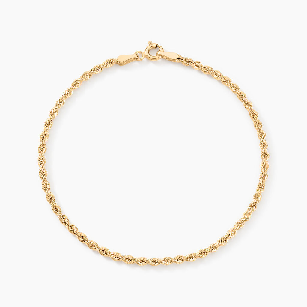 Bracelet Jerry Maille Corde Or Jaune - Bracelets cha&icirc;ne Femme | Histoire d&rsquo;Or