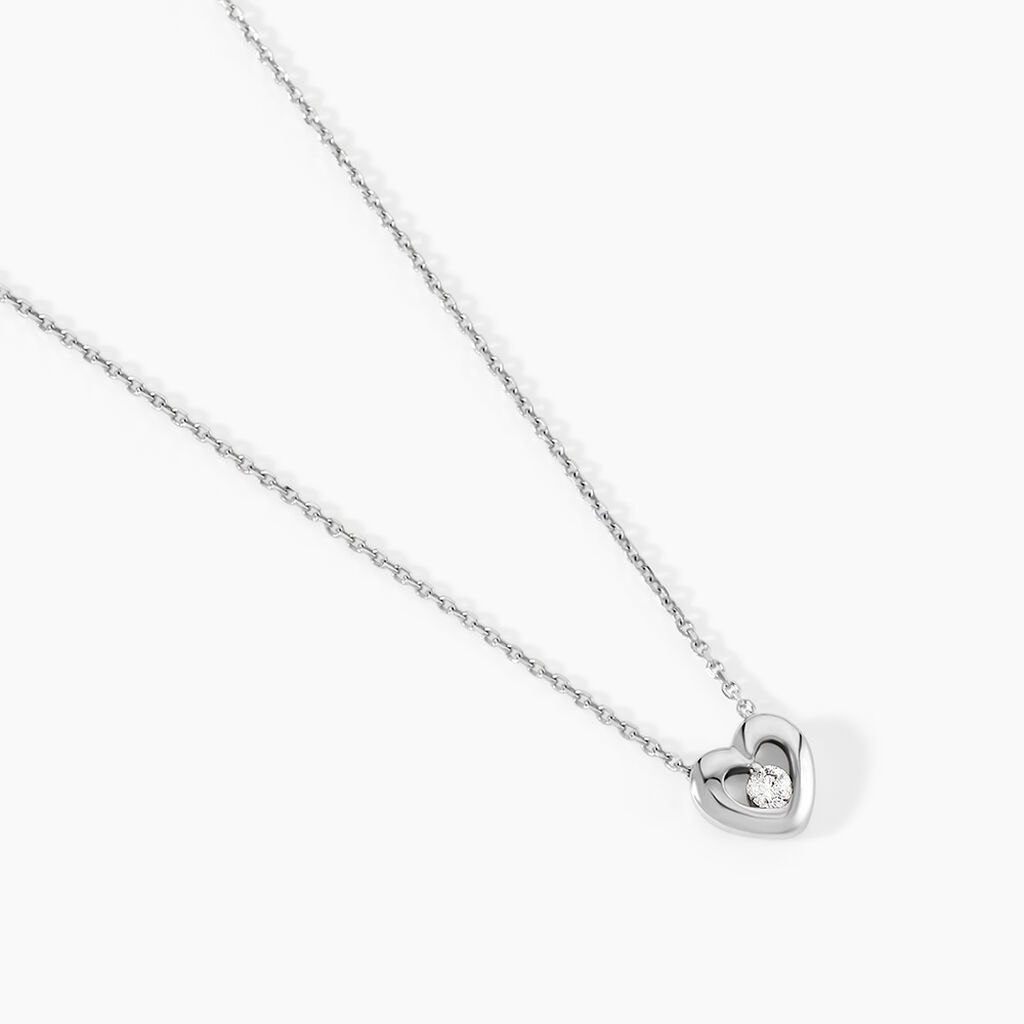 Collier Purete Or Blanc Diamant - F&ecirc;te des m&egrave;res Femme | Histoire d&rsquo;Or