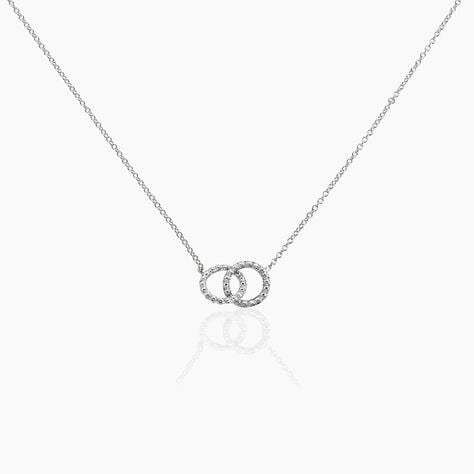 Collier M&eacute;lo&eacute; Argent Blanc - Colliers fantaisie Femme | Histoire d&rsquo;Or
