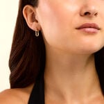 Boucles D'Oreilles Pendantes Esmene Argent Dor&eacute; A L'Or 750/1000 Oxyde De Zirconium - Boucles d'oreilles pendantes Femme | Histoire d&rsquo;Or