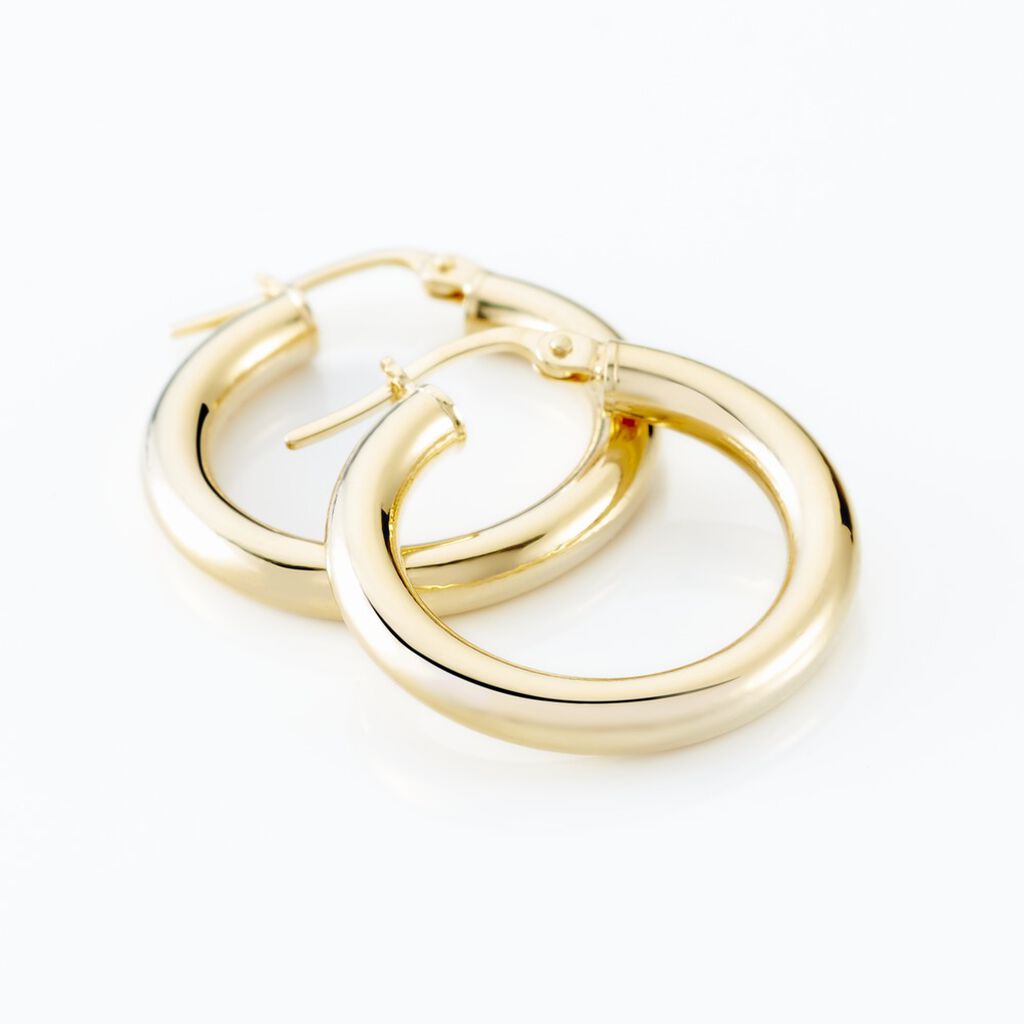 Créoles Or Jaune Rond - Boucles d'oreilles créoles Femme | Histoire d’Or