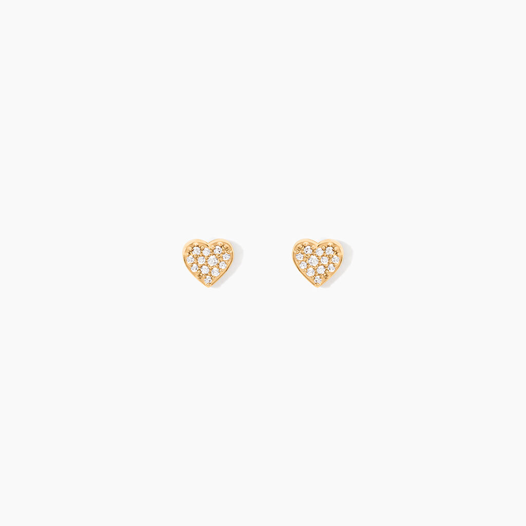 Boucles D'Oreilles Puces Nafissa Plaque Or Jaune Oxyde De Zirconium - Boucles d'oreilles fantaisie Femme | Histoire d&rsquo;Or