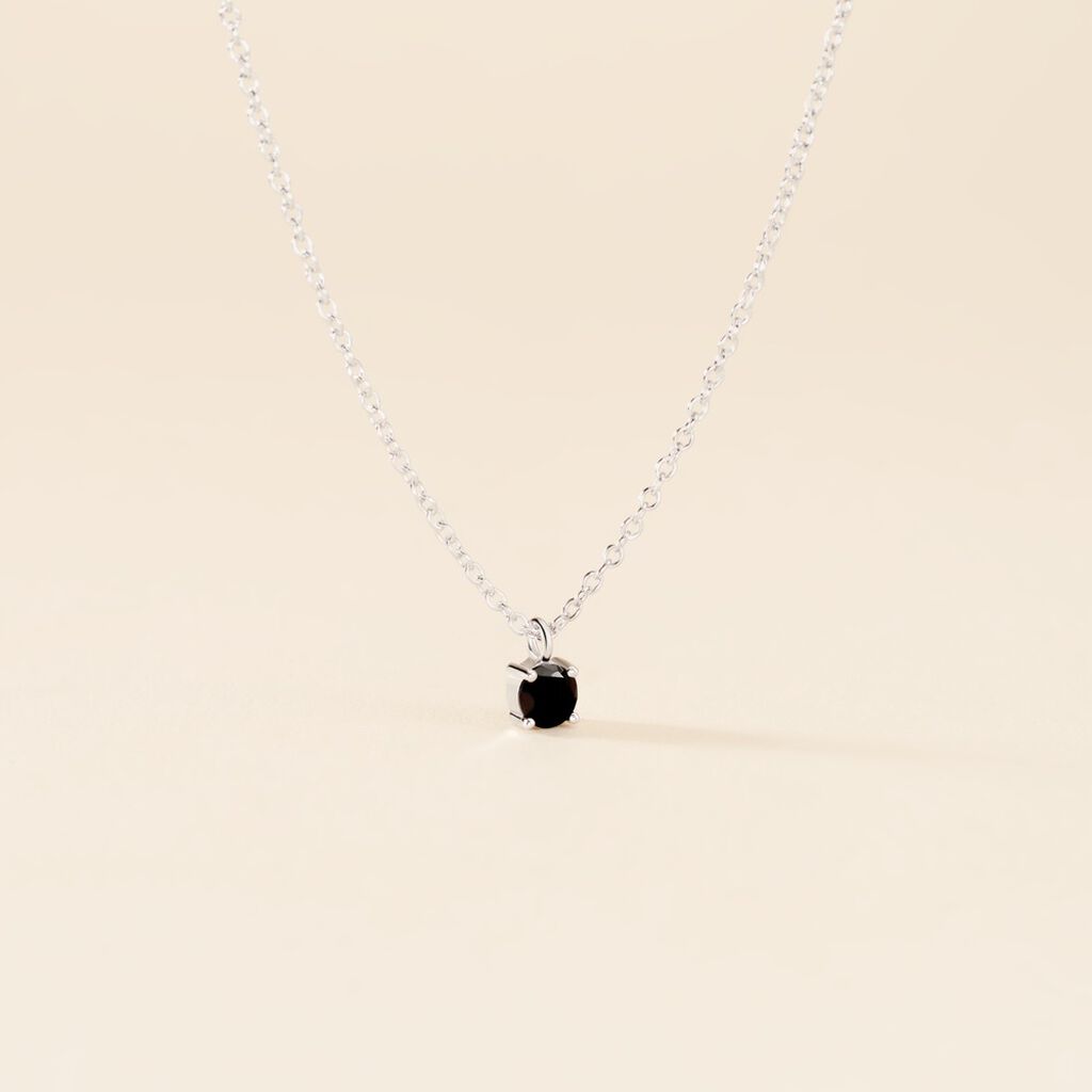 Collier Lylwenn Argent Blanc Oxyde De Zirconium Noir - Colliers fantaisie Femme | Histoire d&rsquo;Or