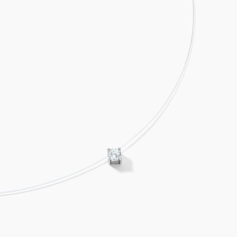 Collier Nylon Argent Blanc Oxyde - Colliers fantaisie Femme | Histoire d’Or