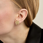 Boucles D'oreilles Puces Dyonis Acier Jaune - Boucles d'oreilles fantaisie Femme | Histoire d&rsquo;Or