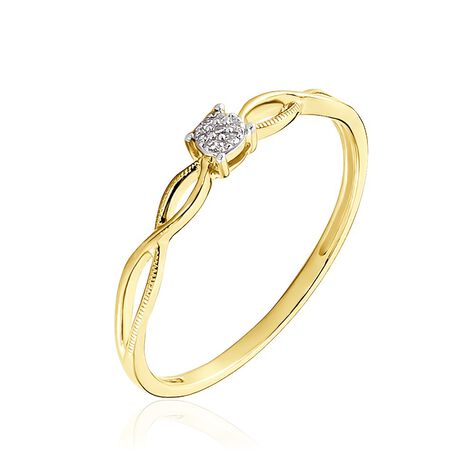 Bague Farila Or Jaune Diamant - Bagues solitaires Femme | Histoire d&rsquo;Or