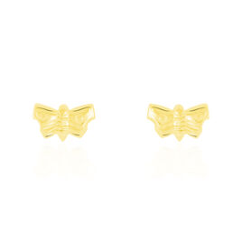 Boucles D'oreilles Puces Bartholomee Papillon Or Jaune - Boucles d'Oreilles Papillon Femme | Histoire d’Or