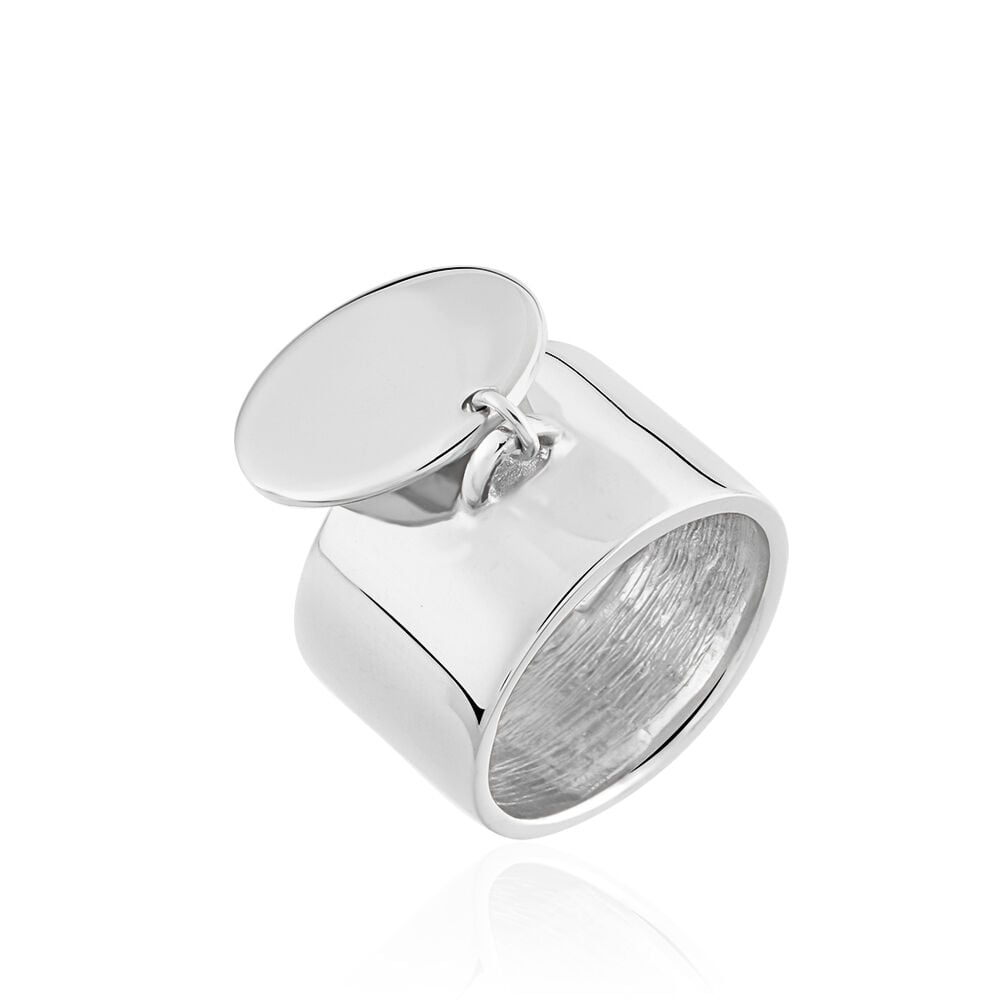 bague avec pendentif en argent