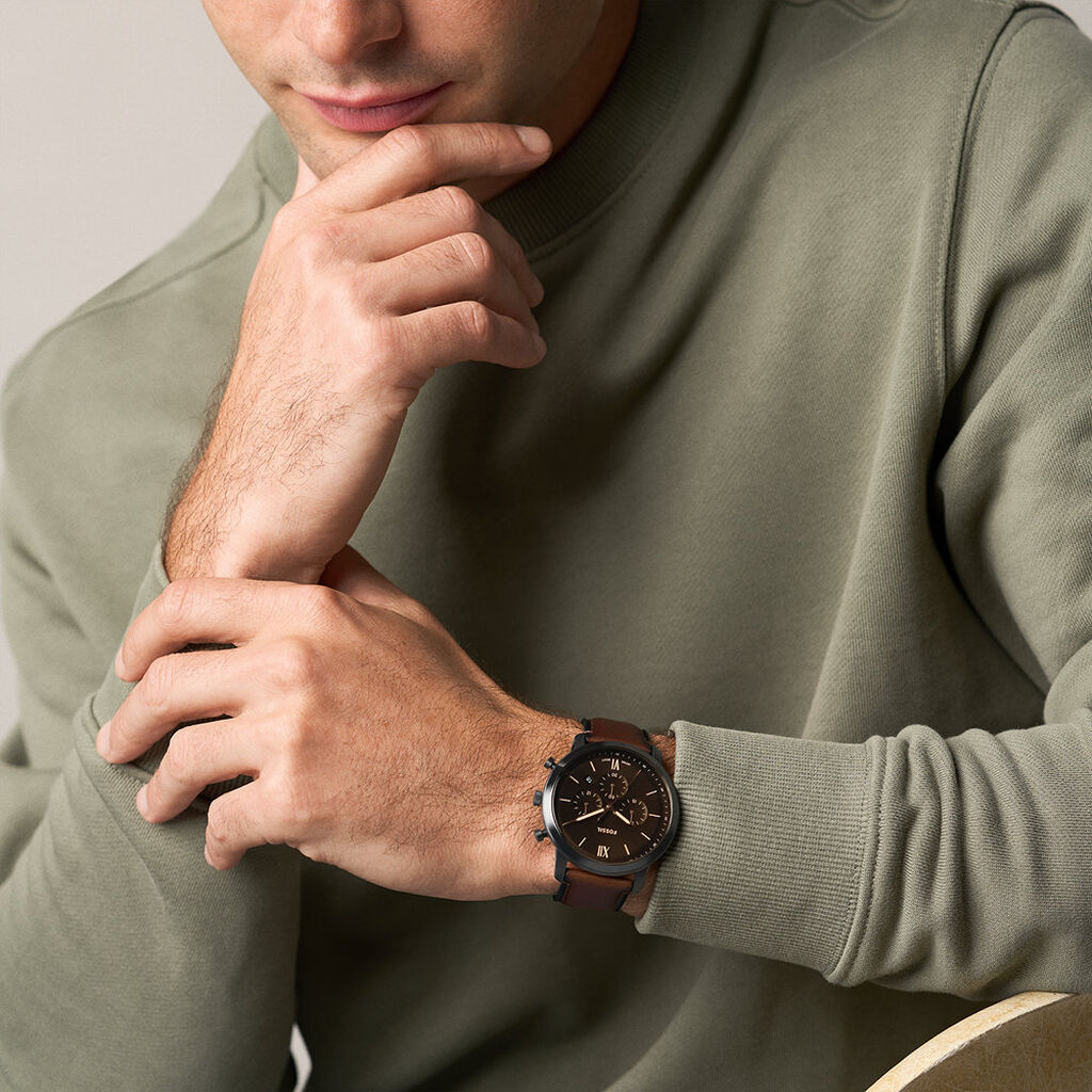Montre Fossil Neutra Chrono Noir - Montres Homme | Histoire d&rsquo;Or