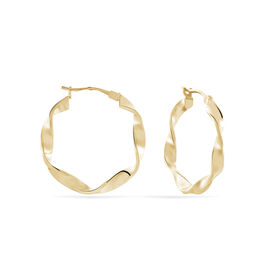 Créoles Lenna Torsadée Plaqué Or Jaune - Boucles d'oreilles créoles Femme | Histoire d’Or