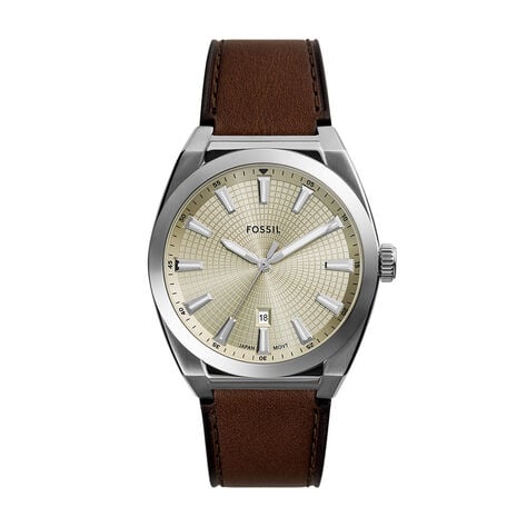 Montre Fossil Everett Crème - Montres Homme | Histoire d’Or