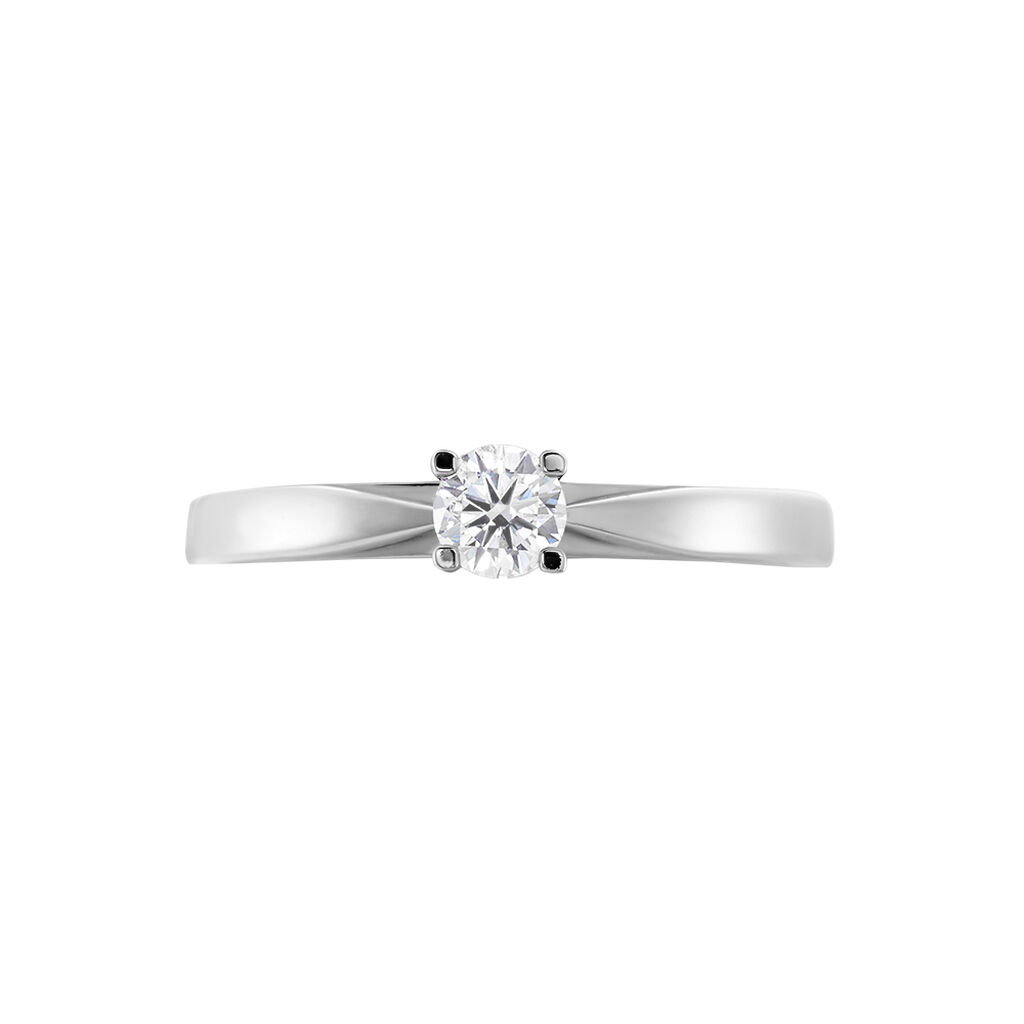 Bague Solitaire Celina Or Blanc Diamant - Bagues solitaires Femme | Histoire d’Or