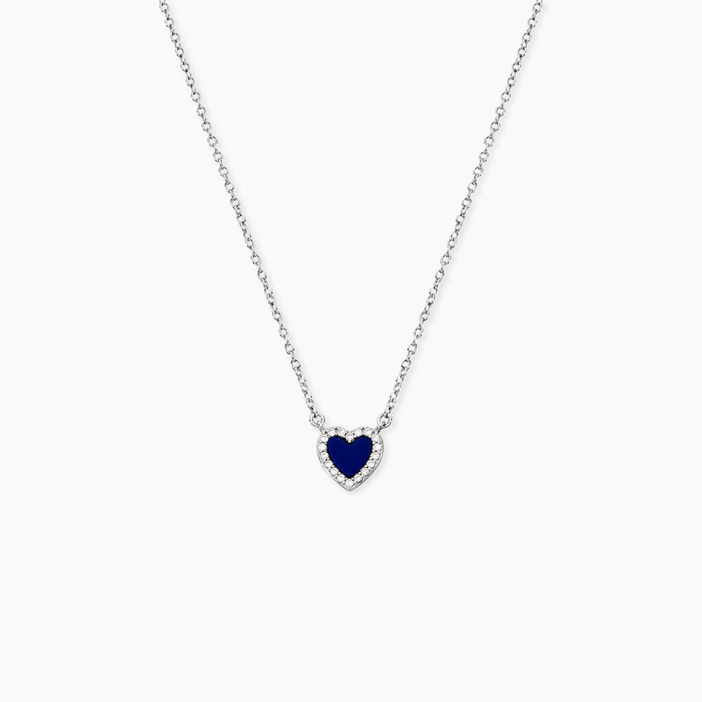 Collier Lovia Argent Blanc Lapis Lazuli Oxyde De Zirconium - Colliers fantaisie Femme | Histoire d&rsquo;Or