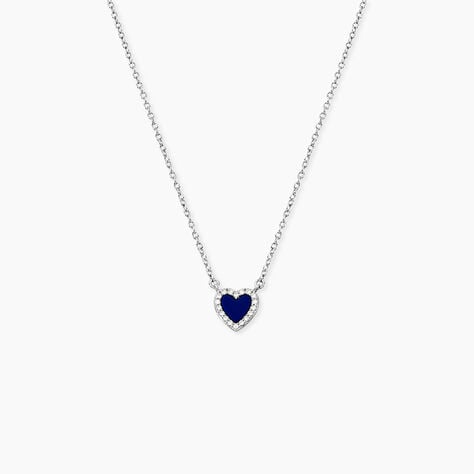 Collier Lovia Argent Blanc Lapis Lazuli Oxyde De Zirconium - Colliers fantaisie Femme | Histoire d&rsquo;Or