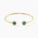 Bracelet Jonc Heida Or Jaune Malachite - Bracelets joncs Femme | Histoire d&rsquo;Or