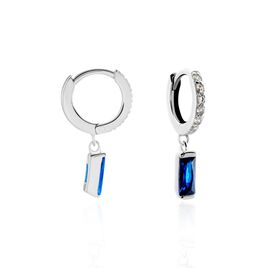 Créoles Argent Blanc Irenion Oxydes De Zirconium - Boucles d'oreilles créoles Femme | Histoire d’Or
