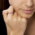 Bague Amarylis Or Blanc Rubis Diamant - Bagues solitaires Femme | Histoire d&rsquo;Or