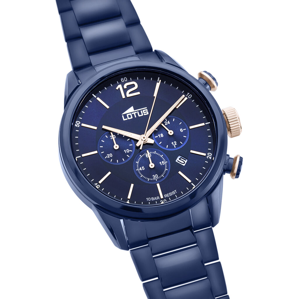 Montre Lotus Chrono Bleu - Montres Homme | Histoire d’Or