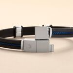 Bracelet Jourdan Caoutchouc Noir - Bijoux sans pierre Homme | Histoire d&rsquo;Or