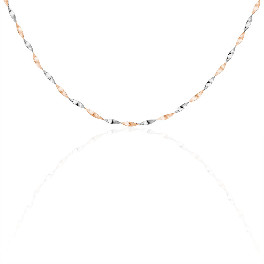 Collier Izar Torsadee Or Bicolore - Chaines Femme | Histoire d&rsquo;Or