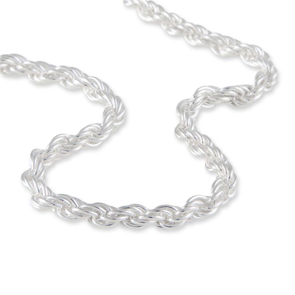 Collier Cacilda Maille Corde Argent Blanc - Chaines Femme | Histoire d’Or