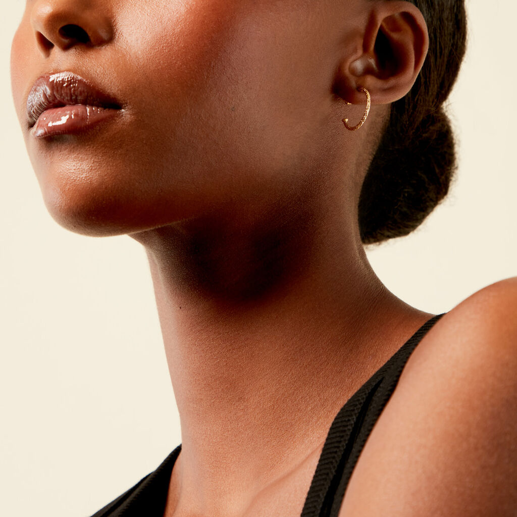 Cr&eacute;oles Bohemian Plaqu&eacute; Or Jaune - Boucles d'oreilles cr&eacute;oles Femme | Histoire d&rsquo;Or