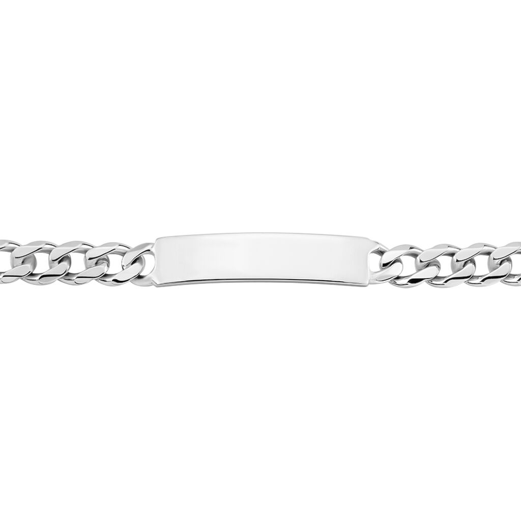 Bracelet Identité Casper Argent Blanc - Gourmettes Femme | Histoire d’Or