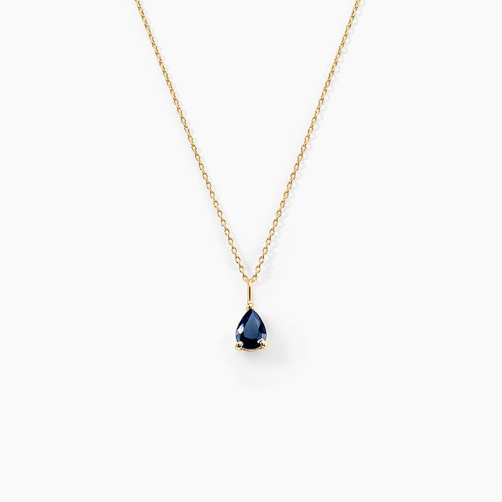 Collier Goutte Or Jaune Saphir - Colliers Femme | Histoire d’Or