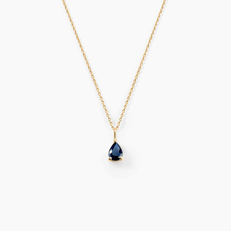 Collier Goutte Or Jaune Saphir - Colliers Femme | Histoire d’Or