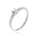 Bague Solitaire Francoise-marie Or Blanc Oxyde De Zirconium - Bagues solitaires Femme | Histoire d’Or